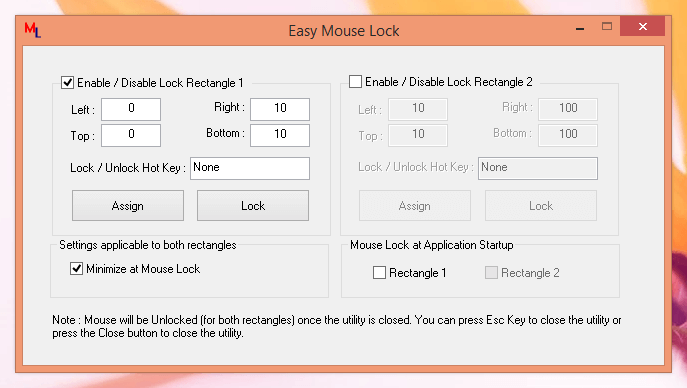 Easy Mouse Lock