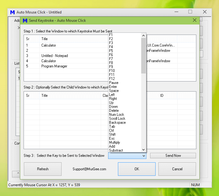 Configure Key Presser Action of KeyPresser Macro Script